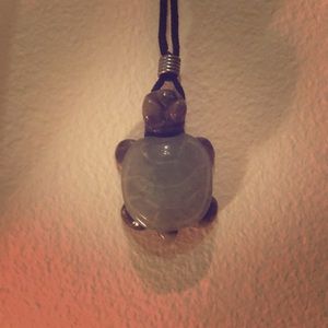 COPY - 100% Jade turtle pendant + necklace